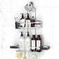 REINHARDT Shower Caddy Hanging, Rustproof Shower Caddy Anti-Swing Shower Organizer Over Showerhead No Drilling Shower Racks with Soap Holder Multi Hooks Bathroom Storage for Shampoo Sponge, Silver