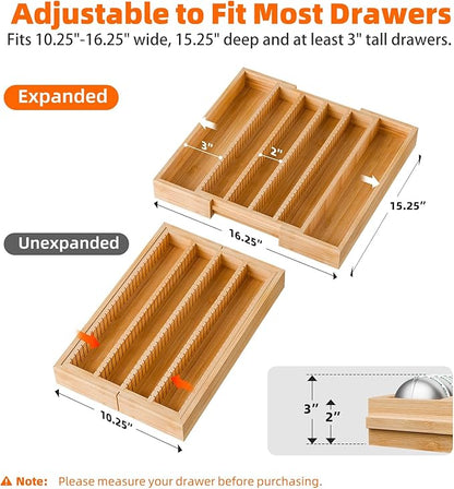 Simple Trending Bamboo Coffee Pod Holder Drawer, Expandable K Cup Pod Storage Compatible with Nespresso Vertuo Capsules, K Cup Drawer Organizer for Coffee Station, Home Office, Kitchen, Natural
