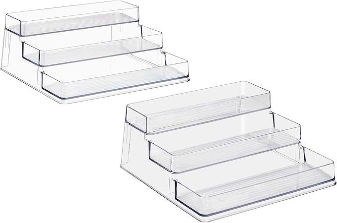 Sorbus Pantry Spice Organizer Set, 3-Tier Seasoning Organizer for Cabinet (2 Pack) Spice Rack, Spice Organization for Cabinet, Condiment Organizer Pantry & Refrigerator