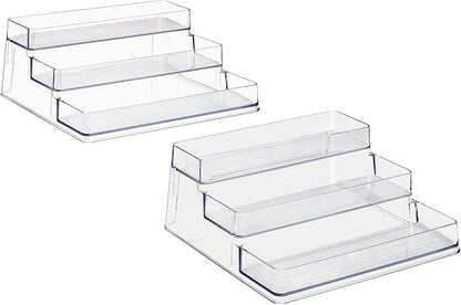 Sorbus Pantry Spice Organizer Set, 3-Tier Seasoning Organizer for Cabinet (2 Pack) Spice Rack, Spice Organization for Cabinet, Condiment Organizer Pantry & Refrigerator
