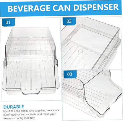 Zerodeko Freeze Beverage Holder Can Organizer for Fridge Plastic Soda Can Organizer Rack