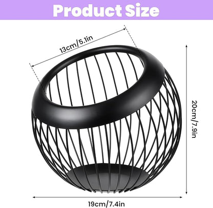 Molain Large Capacity Coffee Pod Holders Basket, Metal Espresso Pod Holder, Coffee Bar Organizer for Counter, Kcup Storage Bar Accessories (Black)
