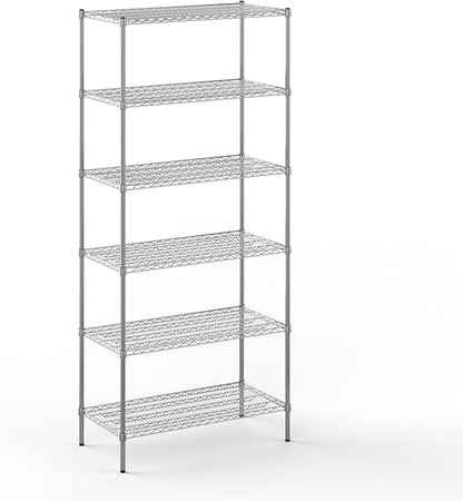 21" Deep x 42" Wide x 96" Height Wire Shelving Kit | 6-Tier | NSF Commercial Storage Rack Unit