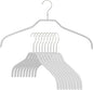 MAWA Ft Reston Lloyd Silhouette Series Non-Slip Space Saving Clothes Hanger for Shirts and Dresses, Style 41/F, Set of 10, White