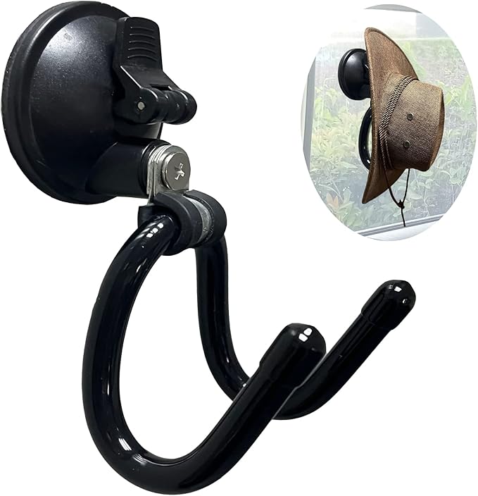 Pmsanzay Hat Rack, Acrylic Material, Suction Cup Hanger for Car & Truck, Hat Holder - No Falls Off - No Hat Damage