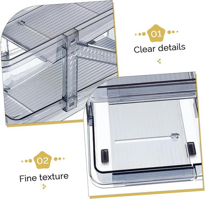 Double Tier Beverage Organizer Rack Rolling Soda Can Holder for Refrigerator Convenient Beer and Drink Dispenser Space-saving Storage for Kitchen and Pantry