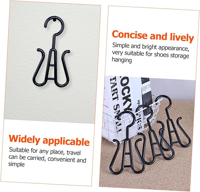 10Pcs Double Hook Plastic Shoe Hangers Versatile Hanging Shoe Organizer for Closet Lightweight and Sturdy Design to Prevent Shoe Deformation for Efficient Shoe