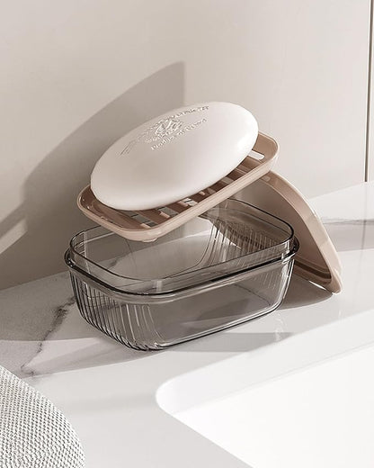 PEISAINOX Travel Soap Case, Leakproof Soap Container with Lid, Portable Bar Soap Holder for Traveling, Soap Dishe for Bathroom, Shower, Gym, School, Camping, Vacation, Outdoor,Travel Essentials