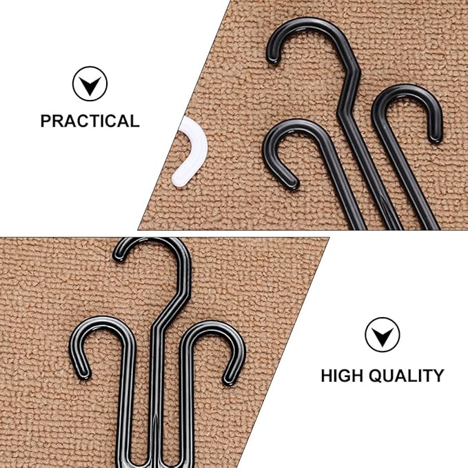 VILLCASE 20pcs Hanging Shoe Organizer Hooks for Slippers and Sandals, Plastic Multifunctional Shoes Drying Rack for Home, Dormitory, and Hotel Storage