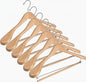 DEILSY™ Natural Suit Hangers for Men with Non-Slip Pants Bar & 360° Swivel Hook - Smooth Finish Wooden Coat Hangers, Heavy Duty Wooden Hanger – Pack of 6