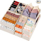 12 Pack Baby Clothes Organizer for Nursery, 116 Cells Fabric Foldable Dresser Closet Organizers and Storage Bins for Clothing, Women Men Underwear Socks, Bra, Ties, Scarf, Belt, Hair Accessories