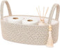 ABenkle Small Storage Basket, Jute Rope Woven Toilet Paper Tray Organizer for Toilet Tank Top, Boho Bathroom Decor Holder for Shelf Bedroom Living Room -13x6x4 Inches