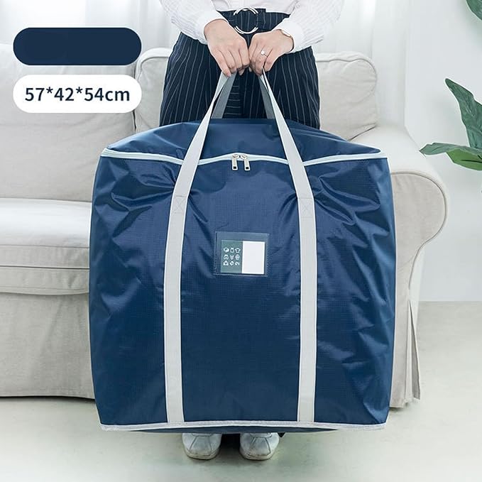Oversize Moving Bag Waterproof Oversized Moving Bag with Zipper Design Storage Bag for Home Moving (Dark Blue)