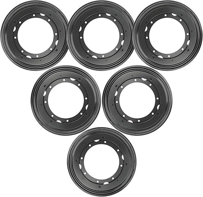 6 Packs 9'' Lazy Susan Hardware, Heavy Duty 5/16''Thick Turntable Bearing Swivel Pate for Rotating Table, Book Case, Serving Tray, Corner Shelves, Kitchen, DVD Tower, Shoe Rack, Black