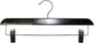 NAHANCO Contemporary Collection: Wooden Skirt/Pant Hanger, 14" Black (Pack of 100)