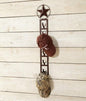 BLACK FOREST DECOR Rustic Metal Wall Cap Holder with Lone Star Design - Western Hat & Cap Rack