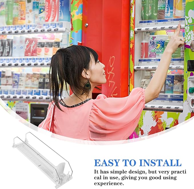 Unomor Beverage Dispenser Fridge Organizer Abs Plastic Drink Pusher for Coolers