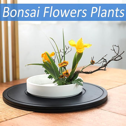 16 inch Turntable Rotating Caster Spinner Non Skid Lazy Susan Heavy Duty 360˚ Rotating Swivel Stand for Model Base/Potted Plants/TV/Monitors/Craft Paintings (1 PCS)