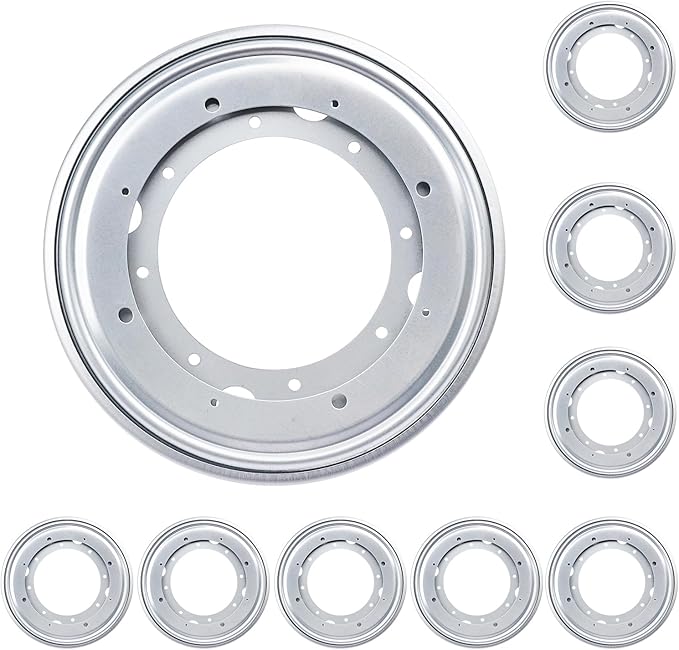 9 Pack 9" Lazy Susan Turntable Bearing Plate, Heavy Duty 750lbs Load Capacity, Lazy Susan Turntable Ball Bearing for Rotating Table, Serving Tray, Kitchen Storage(Silvery)