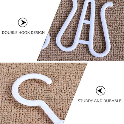 Garneck 10pcs White Plastic Shoe Drying Hooks Multi-functional Slippers Hanging Organizer Sturdy Shoe Holder for Home Closet Storage