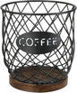 YINMIT K Cup Holder Organizer, Sturdy Coffee Pod Holder Organizer, 35 Kcup Large Capacity Storage Basket for Kitchen Counter and Office Desktop (Circular Grid)