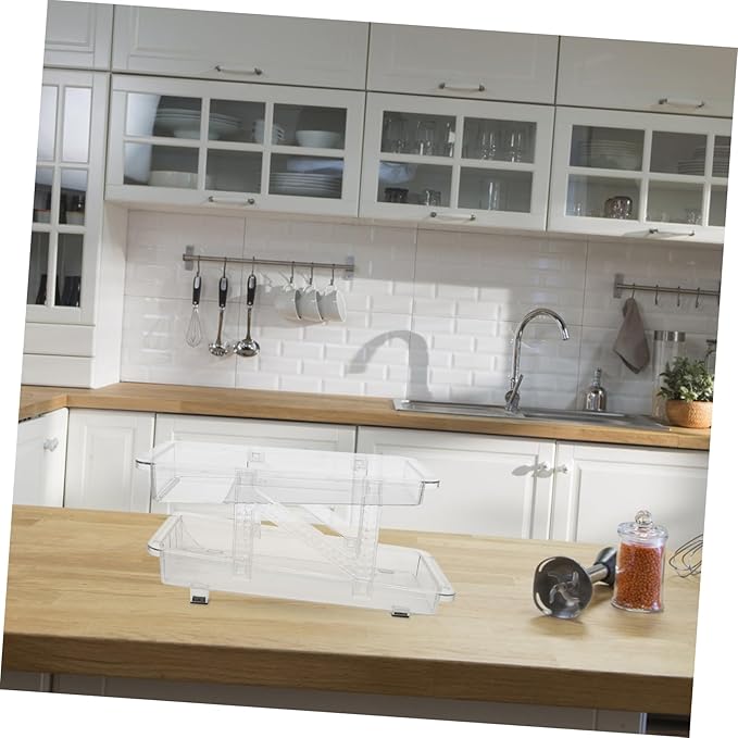 UPKOCH Soda Can Dispenser Organizer Dual Beverage Can Holder for Refrigerator Rolling Storage Bin for Easy Access and Space Saving Kitchen and Pantry