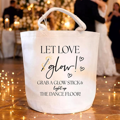 Yungyan Wedding Baskets with Handles 16 inch Large Storage Basket for Wedding Glow Sticks Slippers Flip-flops Umbrella Blankets Gift Container for Ceremony Ivory White (Let Love Glow)