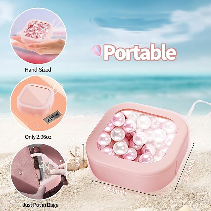 Hair Tie Organizer, 6 Pcs Small Portable Travel Storage Holder Qtip Dispenser for Hair Tie Accessories, Small Items Holder Containers for Home Office Outdoor Travel Organizer, Pink&White