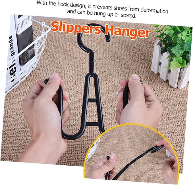 IMIKEYA 10pcs Plastic Shoes Hanger Shoe Organizer Rack Slippers Drying Organizer Hook Storage Rack Garage Closet Hangers Space Saver Double Hook Design Easy to Hang