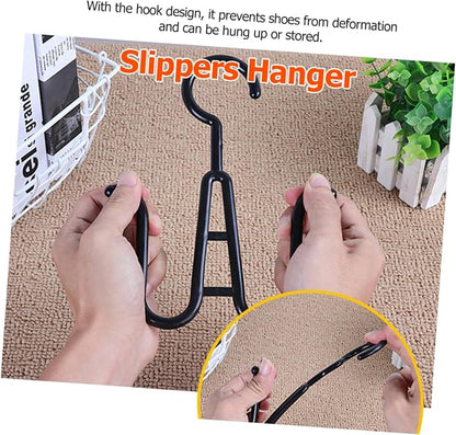 IMIKEYA 10pcs Plastic Shoes Hanger Shoe Organizer Rack Slippers Drying Organizer Hook Storage Rack Garage Closet Hangers Space Saver Double Hook Design Easy to Hang