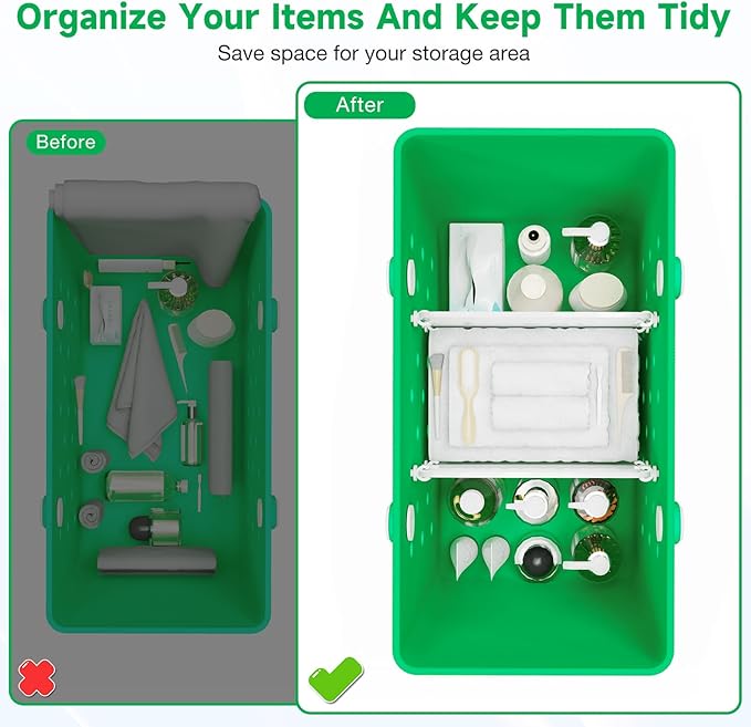 2PCS Divider Tray for Bogg Bag X Large - Divide Space and Organizer Bags - Beach Bag Accessories (White)