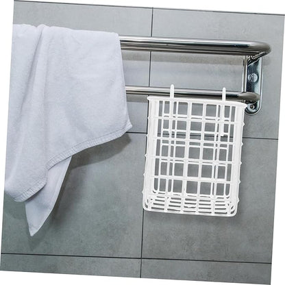 SOLUSTRE Iron Hanging Basket Storage Rack for Kitchen and Bathroom Versatile Wire Organizer for Cabinet Doors Space Saving Design Capacity for Utensils and Toiletries