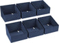 DIMJ Closet Storage Bins 6 Pack - Fabric Trapezoid Closet Organizer Bin, Foldable Storage Baskets for Shelves, Shelf Organizer, Clothing Storage Box for Toys, Books, Towel, Clothes