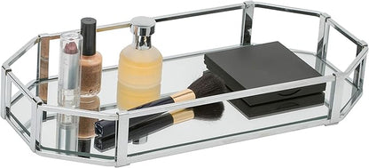 Octangular Design Mirror Vanity Tray