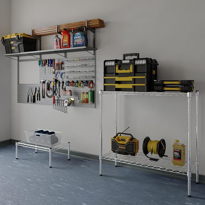 14" Deep x 36" Wide x 34" Height Wire Shelving Kit | 2-Tier | NSF Commercial Storage Rack Unit