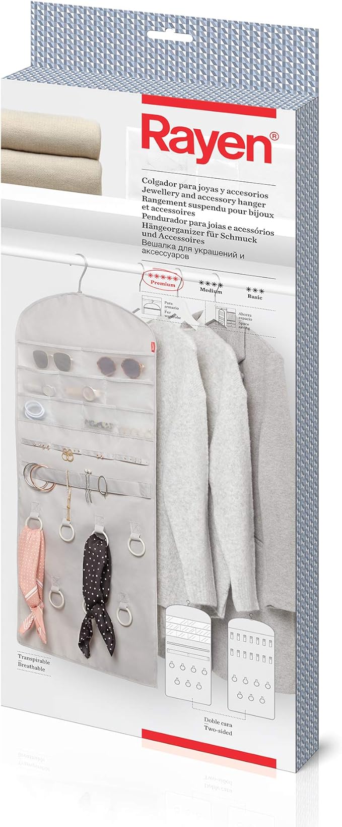 Rayen Jewellery and Accessories, Grey, 45 x 90 cm