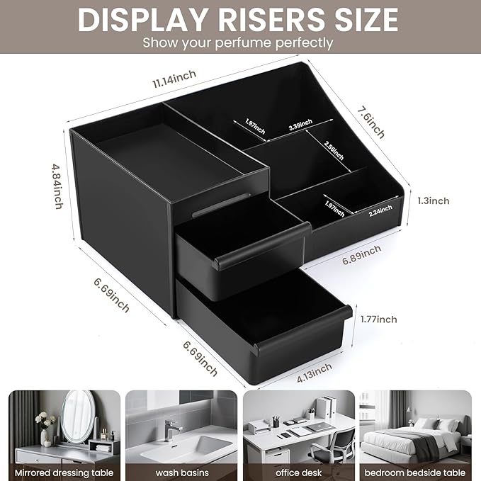 Mens Cologne Organizer, Bathroom Organizer, Perfume Tray, Perfume Stand, Dresser Organizer, Room Decor for Men, Dad Gifts, Gifts for Men