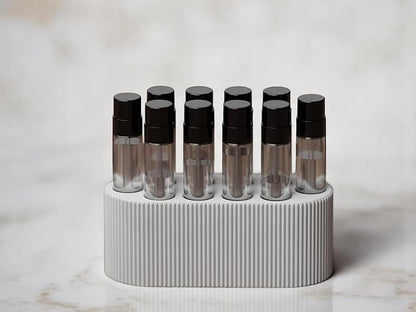 Perfume Sample Organizer for Bathroom or Vanity – Ideal Makeup and Skincare Storage, Desk and Bathroom Counter Organizer, Gift for Her (2mL Pure White - Fits Mini Perfume Samples)