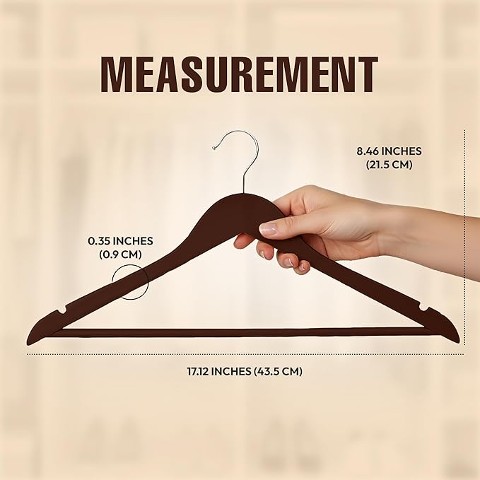 Utopia Home Premium Wooden Hangers 30 Pack - Durable & Slim Coat Hanger - Suit Hangers with 360-Degree Rotatable Hook - Wood Hangers with Shoulder Grooves (Brown)