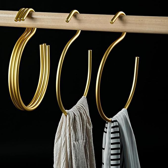 4Pcs Gold Hat Hanger,Scarf Ring Hangers,Multi-Purpose Circle Storage Hook,for Baseball Caps,Belt,Ties,Belts,Scarves,Shawls