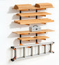 Wall Mounted Lumber Storage Rack and Wood Organizer with 6-Level Holds Up 1320 LBS, Heavy Duty Steel Shelf Brackets for Garages Workshops & Outdoor Sheds, Space Saving Metal Wall Rack