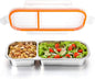 Palksky Bento Snack Containers Stainless Steel for Adult, Reusable Metal Lunch Boxes with Lids, Divided Food Storage Containers for Office, Gym, Travel, Outdoor