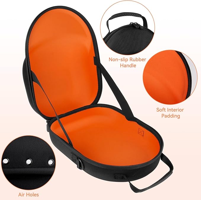 Travel Hat Case for Baseball Caps, Hardshell Hat Case with Carrying Handle and Adjustable Shoulder Strap, Baseball Cap Hat Holder for 6 Hat Capacity,Travel Accessories for Men with Gifted Box