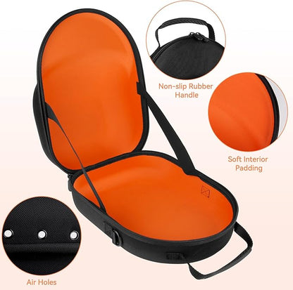 Travel Hat Case for Baseball Caps, Hardshell Hat Case with Carrying Handle and Adjustable Shoulder Strap, Baseball Cap Hat Holder for 6 Hat Capacity,Travel Accessories for Men with Gifted Box