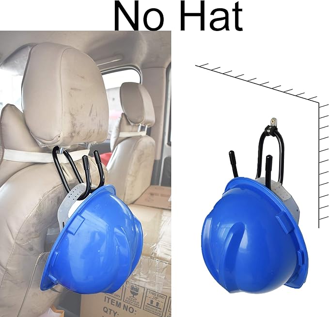 YYST Hard Hat Rack Hard Hat Holder Storage Hanger - No Hard Hat -4/PK-Screws Included