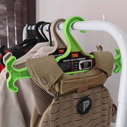 STG Heavy Duty Hanger, for Police Gear, Tactical Vest, Scuba Gear, Fishing Vest, Life Jacket, Scuba BCD and More - Tan