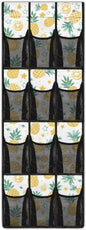 Over the Door Organizer with 12 Mesh Pockets, Storage Hanging Bag Behind the Door for Shoes Toys Cleaning Supplies, Perfect for Bedroom Bathroom or College Dorm, Pineapple