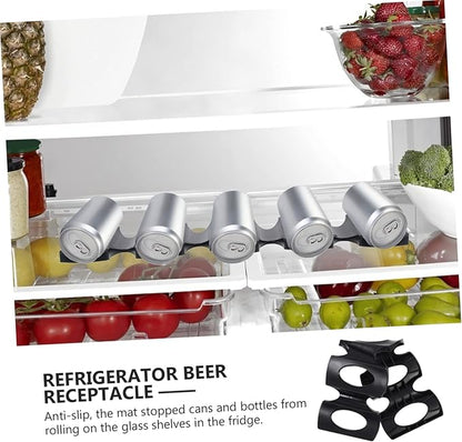 Cabilock Silicone Can Organizer for Fridge Non- Beverage Mat for Beer Cans Storage Rack Temperature Resistant Lightweight Design for Efficient Pantry Organization