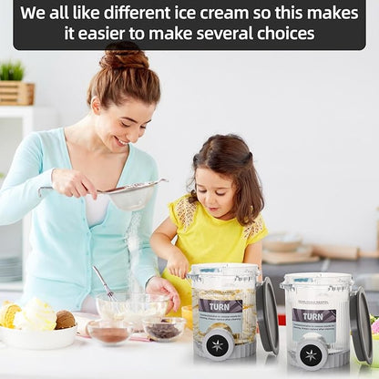 4 Pack creami swirl pints and Lids,NC700 Makers Containers Cups creami accessories ，Compatible with Swirl Ice Cream & Soft Serve Makers