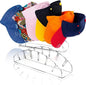 New 2Pcs Fan-Shaped Hat Organizer for Baseball Caps Display & Holder- No Install Acrylic Hat Holder for 12 Baseball Caps - Hat Rack Storage for Bedroom, Closet, Dresser, Entrance (Clear)